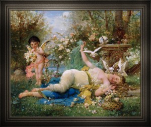 Venus and Cupid by Joseph Bernard Old Masters Reproduction